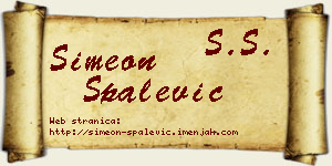 Simeon Spalević vizit kartica